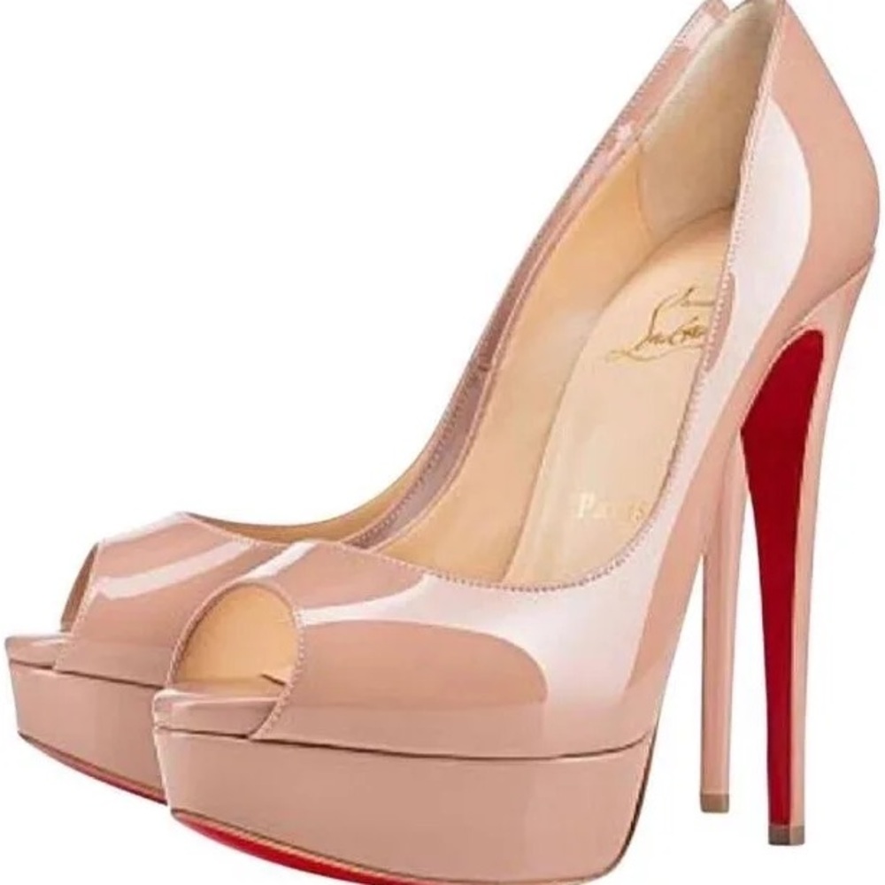 Christian Louboutin Blush Peep Toe Heels